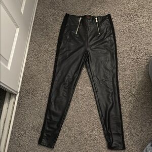 Guess Black Faux Leather Jeggings